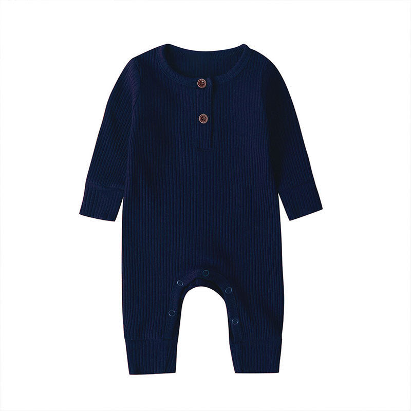 New Baby Jumpsuit Sunken Stripe Trousers Romper Western Style 4