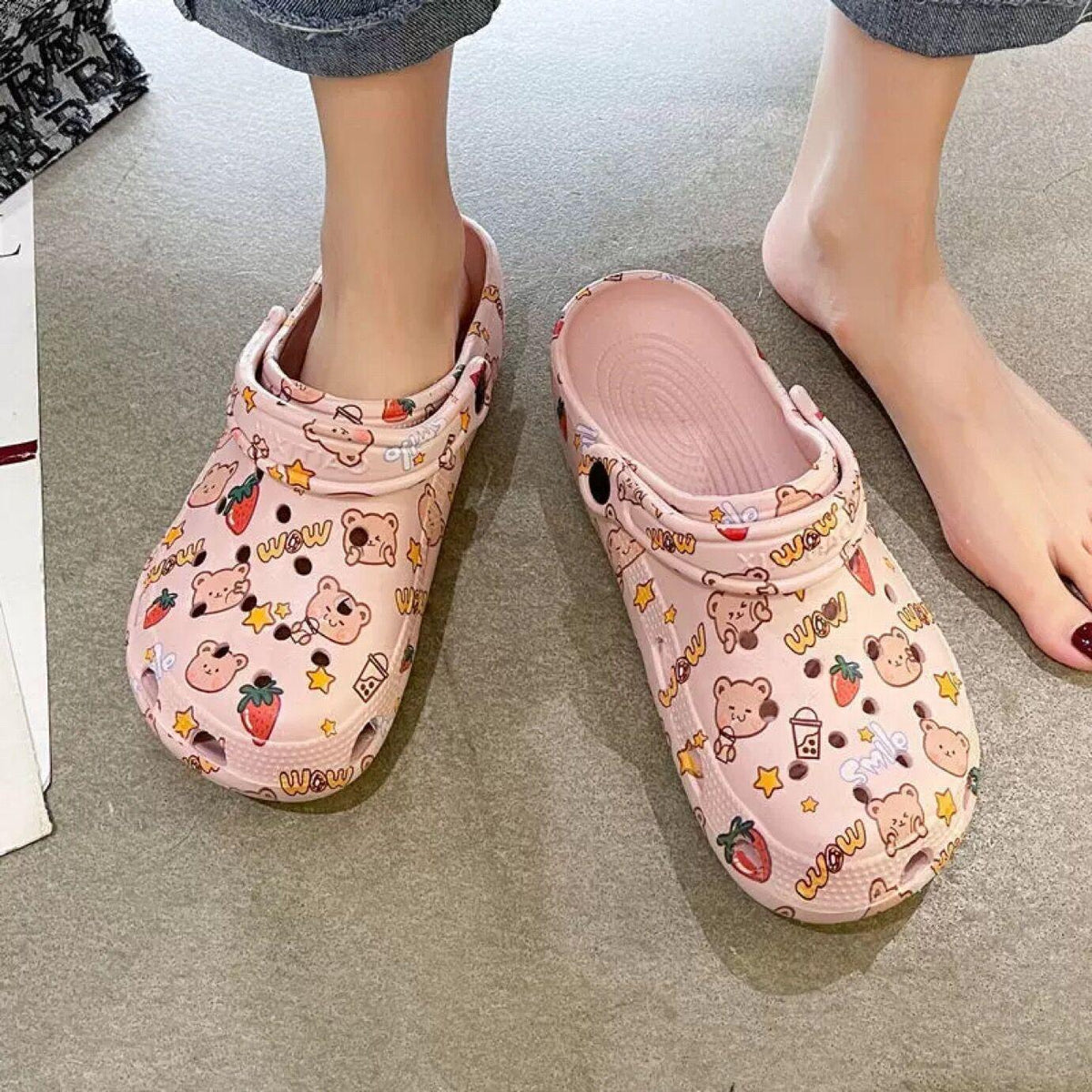 Flat Slippers For Women Summer Slipper Cute Sandals Casual Shoes Hollow Out Mesh Sandal Clogs Sandals Quick Drying Slippers Walking Lightweight Rain Beach Summer Pool Water Shoes Breathable Footwear 38