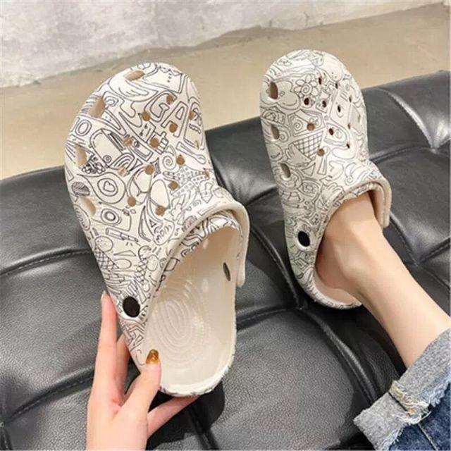 Flat Slippers For Women Summer Slipper Cute Sandals Casual Shoes Hollow Out Mesh Sandal Clogs Sandals Quick Drying Slippers Walking Lightweight Rain Beach Summer Pool Water Shoes Breathable Footwear 13