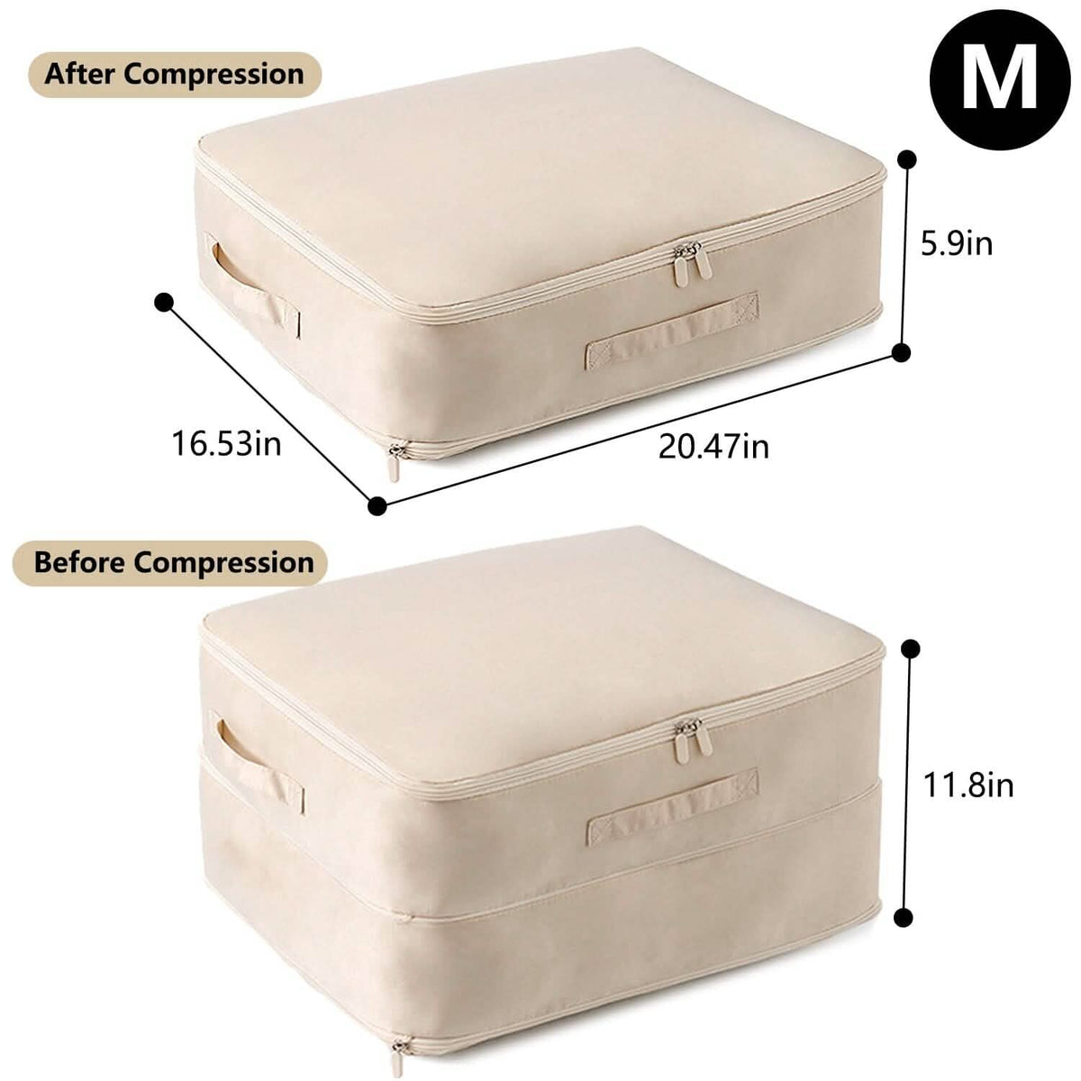 Foldable Storage Bag with Dual Zippers 6