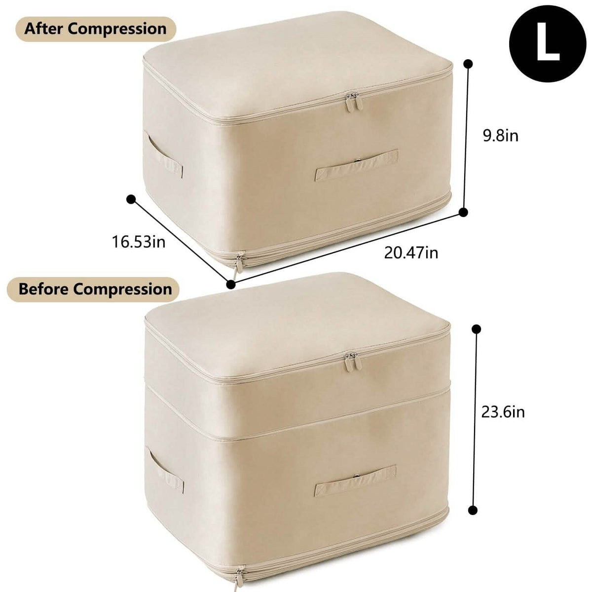 Foldable Storage Bag with Dual Zippers 7