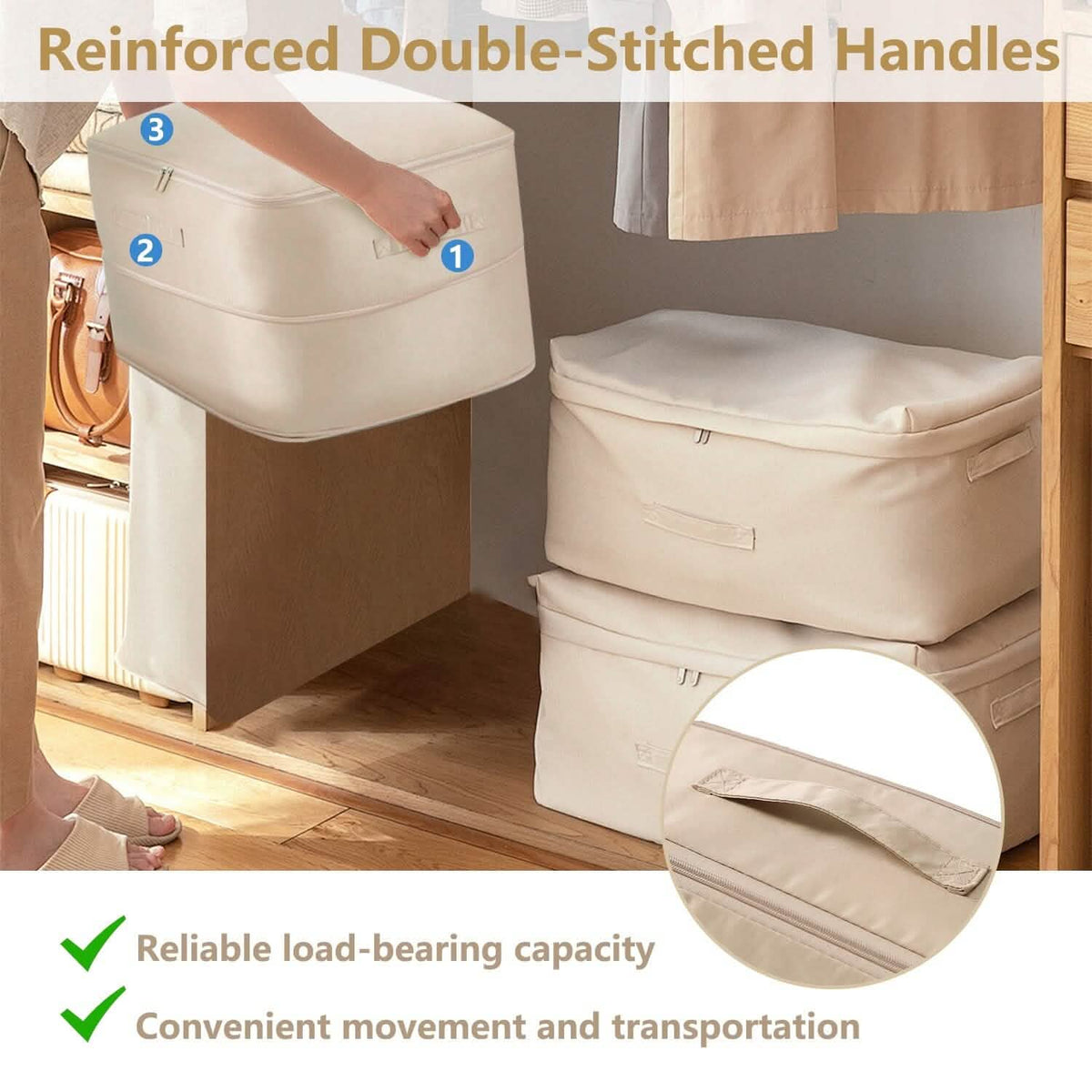 Foldable Storage Bag with Dual Zippers 14