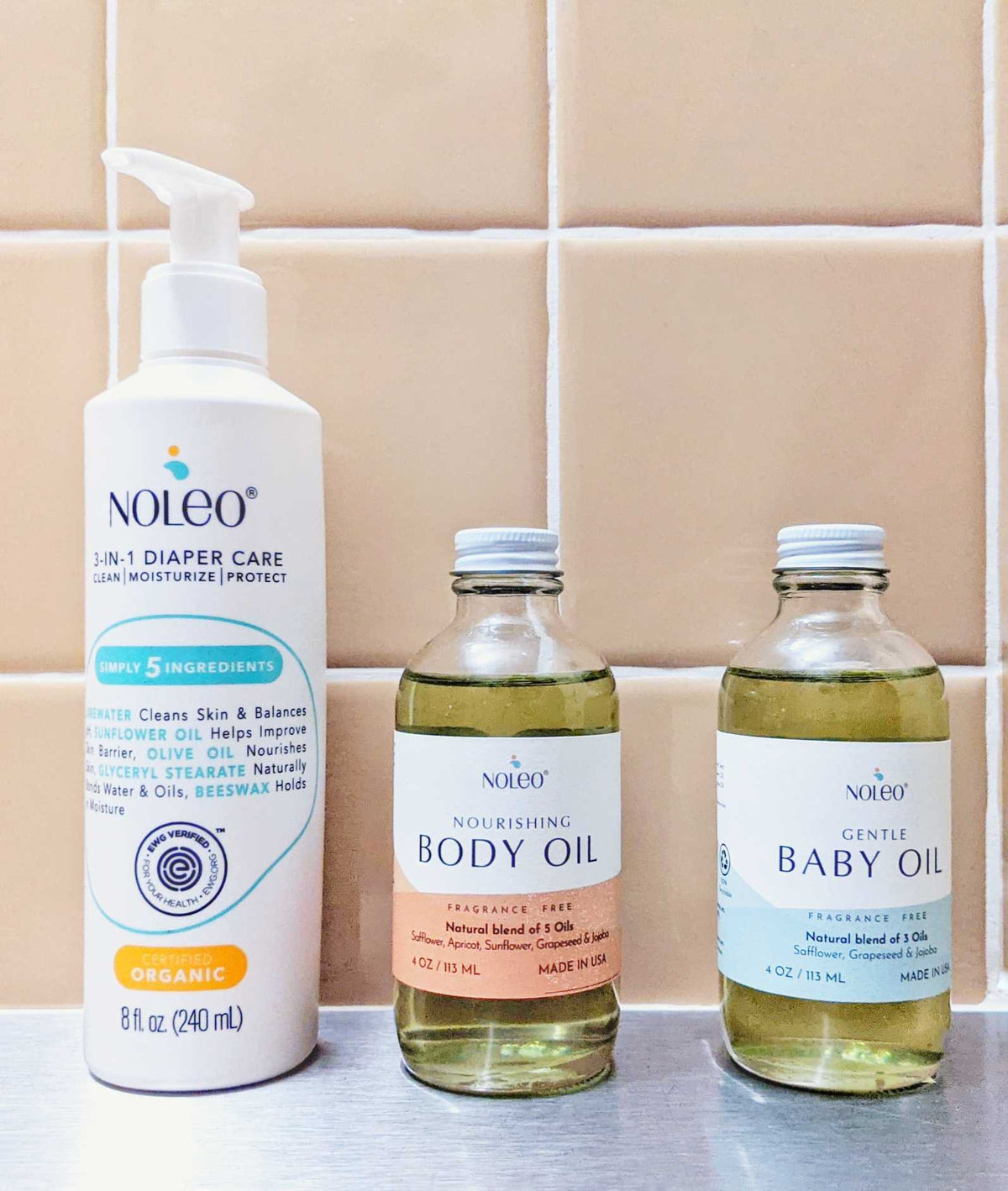 NOLEO Gentle Baby Oil – Natural Massage Oil for Babies | Soothes, Relaxes & Nourishes Delicate Skin | 4oz Glass Bottle 5