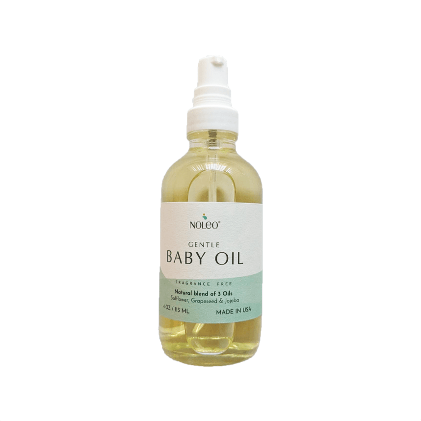 NOLEO Gentle Baby Oil – Natural Massage Oil for Babies | Soothes, Relaxes & Nourishes Delicate Skin | 4oz Glass Bottle 1