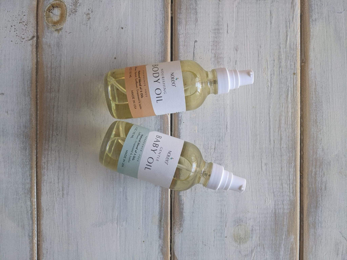 NOLEO Gentle Baby Oil – Natural Massage Oil for Babies | Soothes, Relaxes & Nourishes Delicate Skin | 4oz Glass Bottle 2