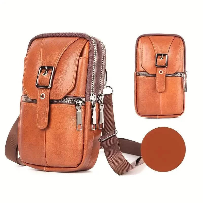 Genuine Leather Multifunctional Cell Phone Bag 3