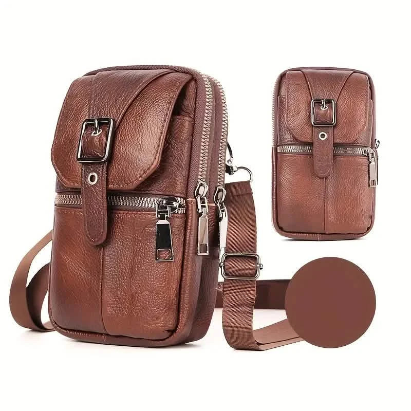 Genuine Leather Multifunctional Cell Phone Bag 1