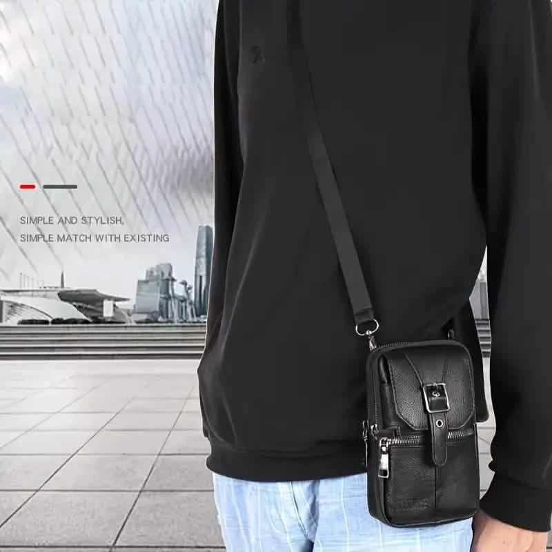 Genuine Leather Multifunctional Cell Phone Bag 7
