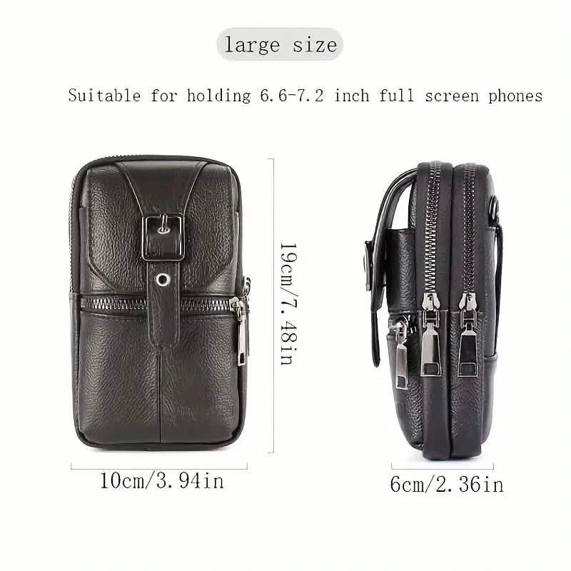 Genuine Leather Multifunctional Cell Phone Bag 9