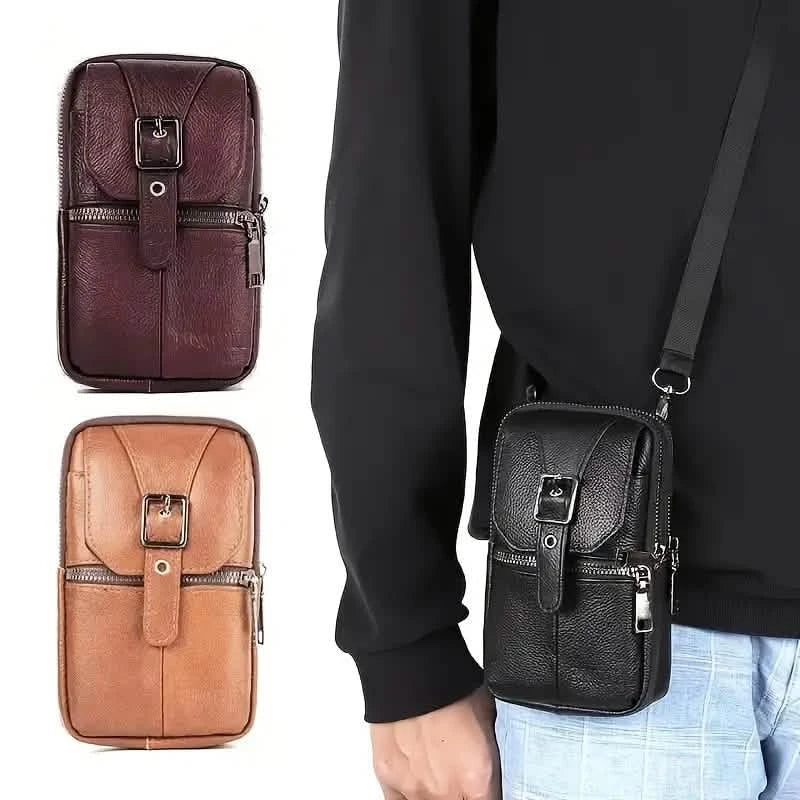 Genuine Leather Multifunctional Cell Phone Bag 4