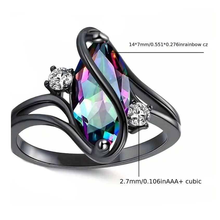 Geometric Zircon Women's Ring 4