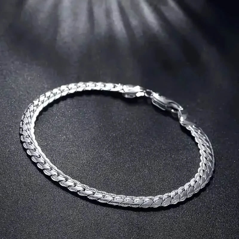 Gleaming Treasure Elegant 925 Sterling Silver Bracelet 2