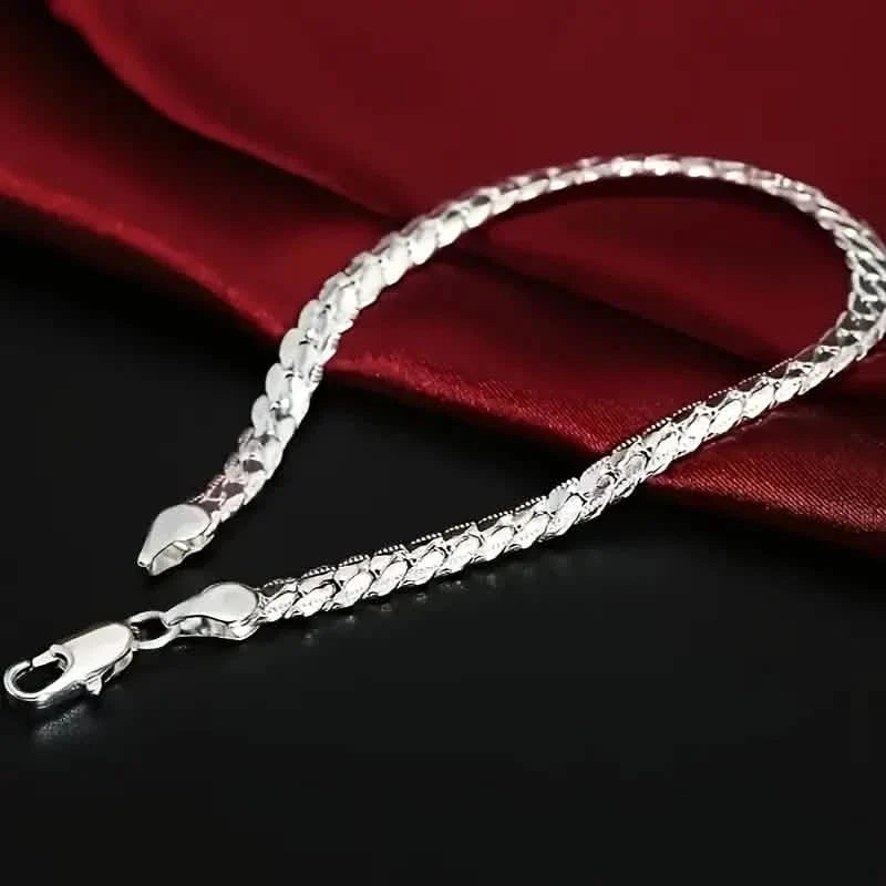 Gleaming Treasure Elegant 925 Sterling Silver Bracelet 3