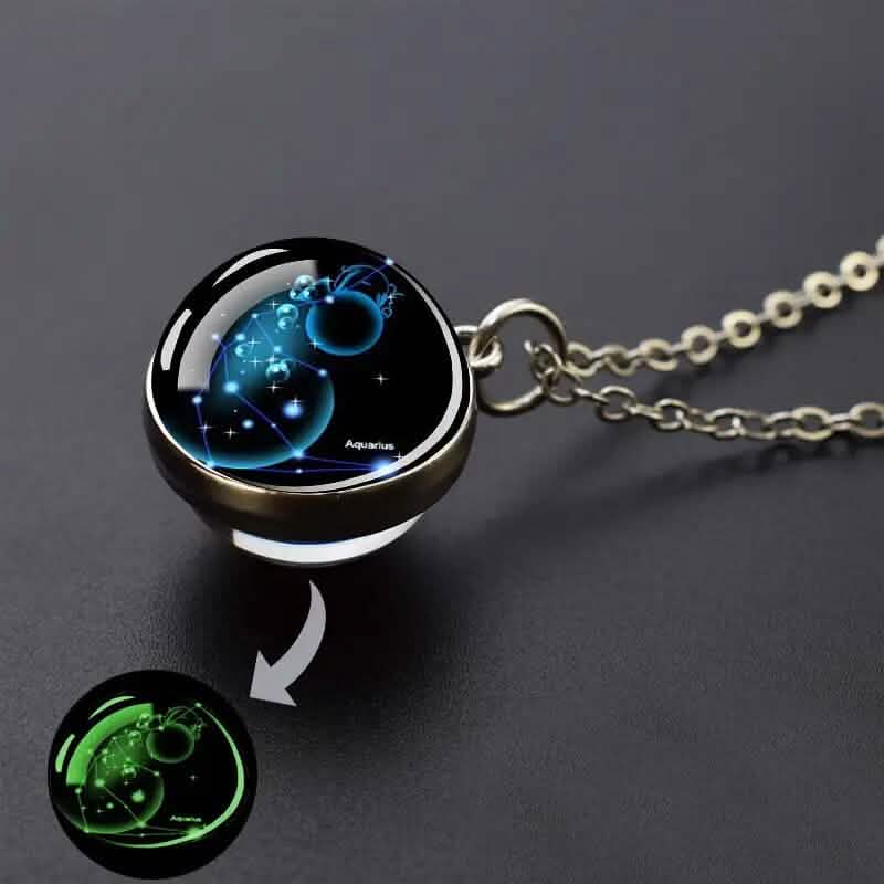 Glow-in-the-Dark Zodiac Pendant Necklace 2