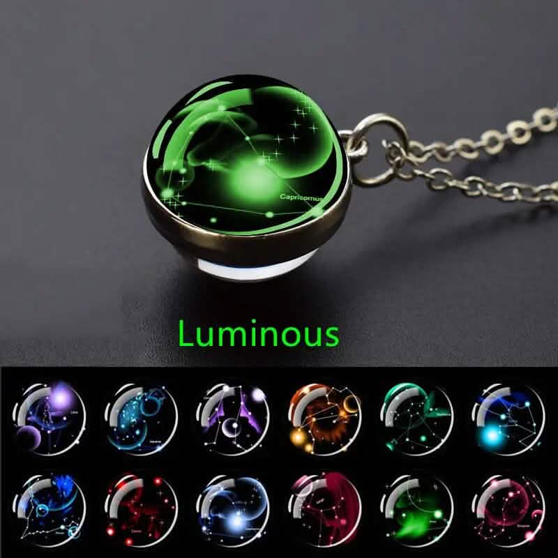 Glow-in-the-Dark Zodiac Pendant Necklace 1