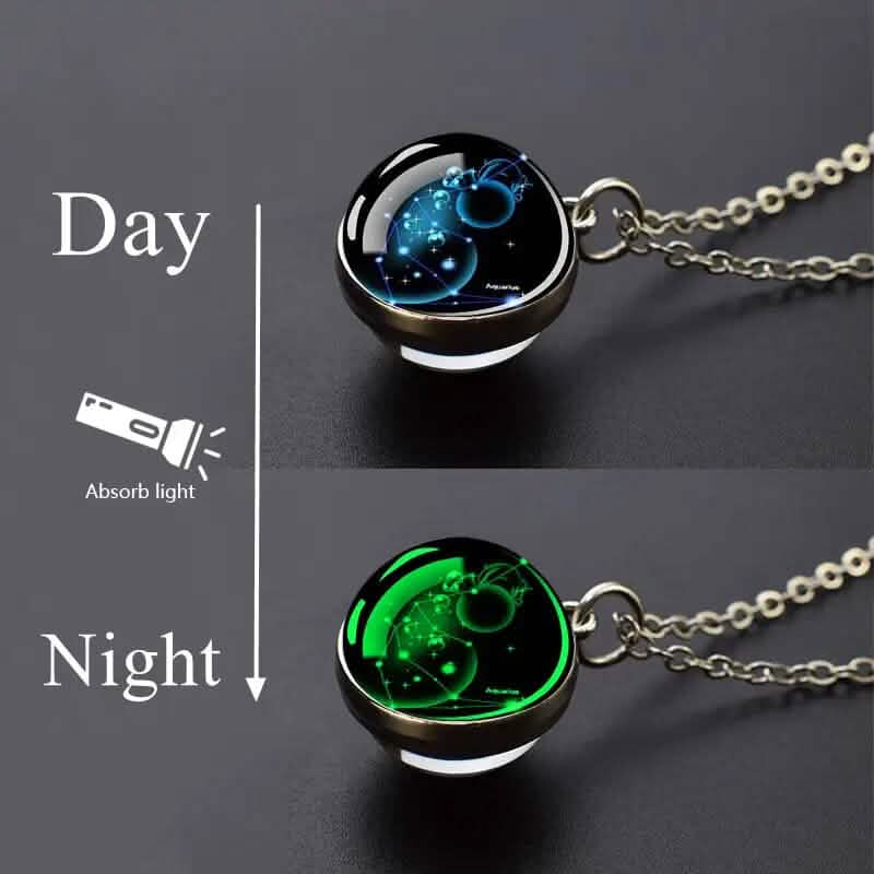 Glow-in-the-Dark Zodiac Pendant Necklace 15