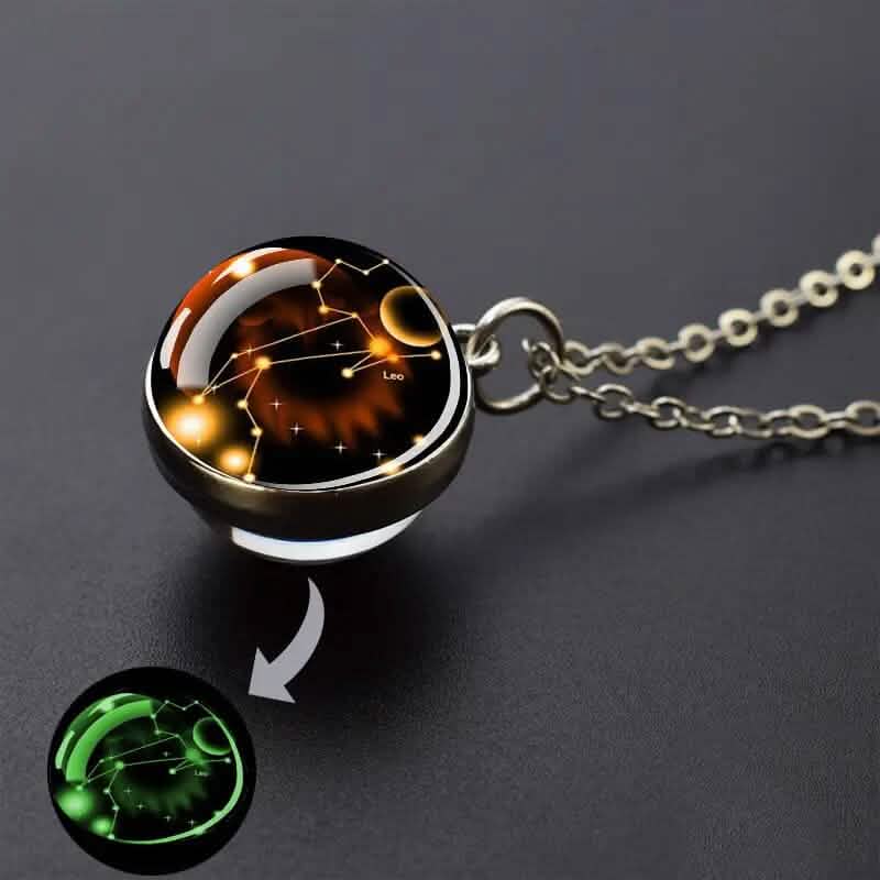 Glow-in-the-Dark Zodiac Pendant Necklace 8