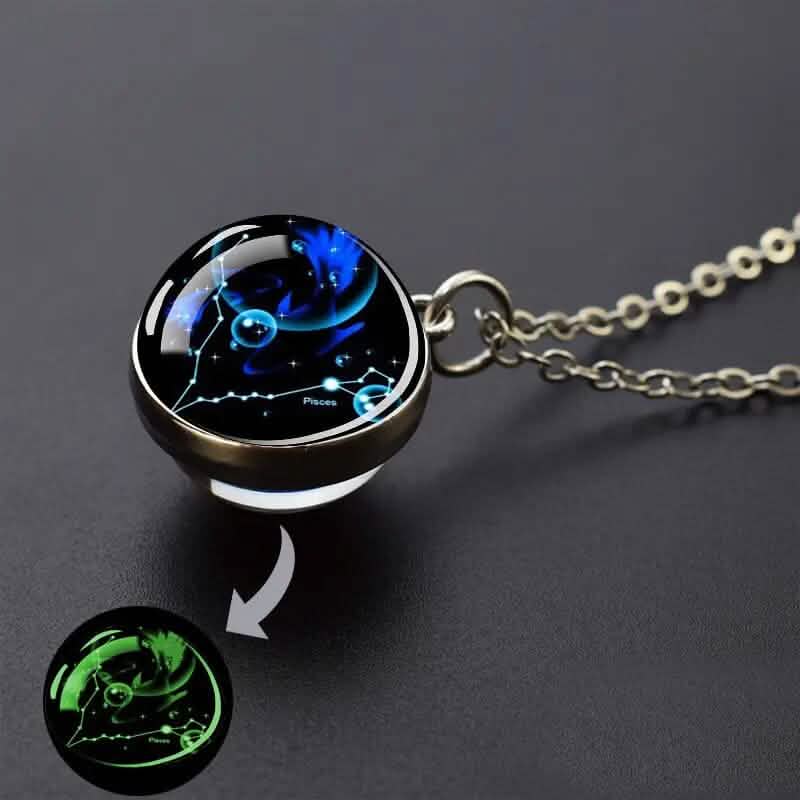 Glow-in-the-Dark Zodiac Pendant Necklace 3