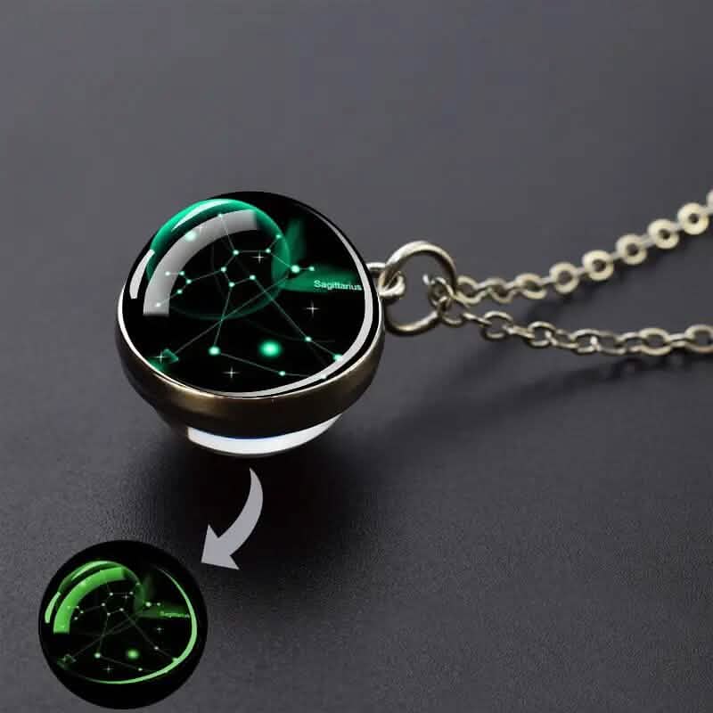Glow-in-the-Dark Zodiac Pendant Necklace 12