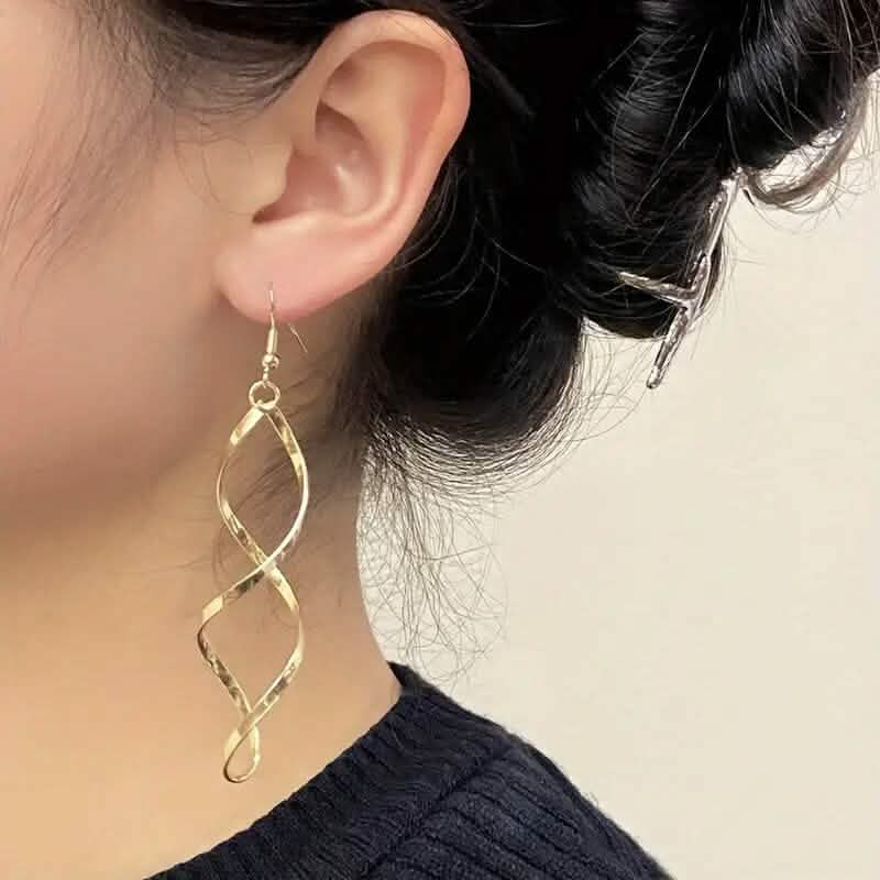 Spiral Design Dangle Earrings 6