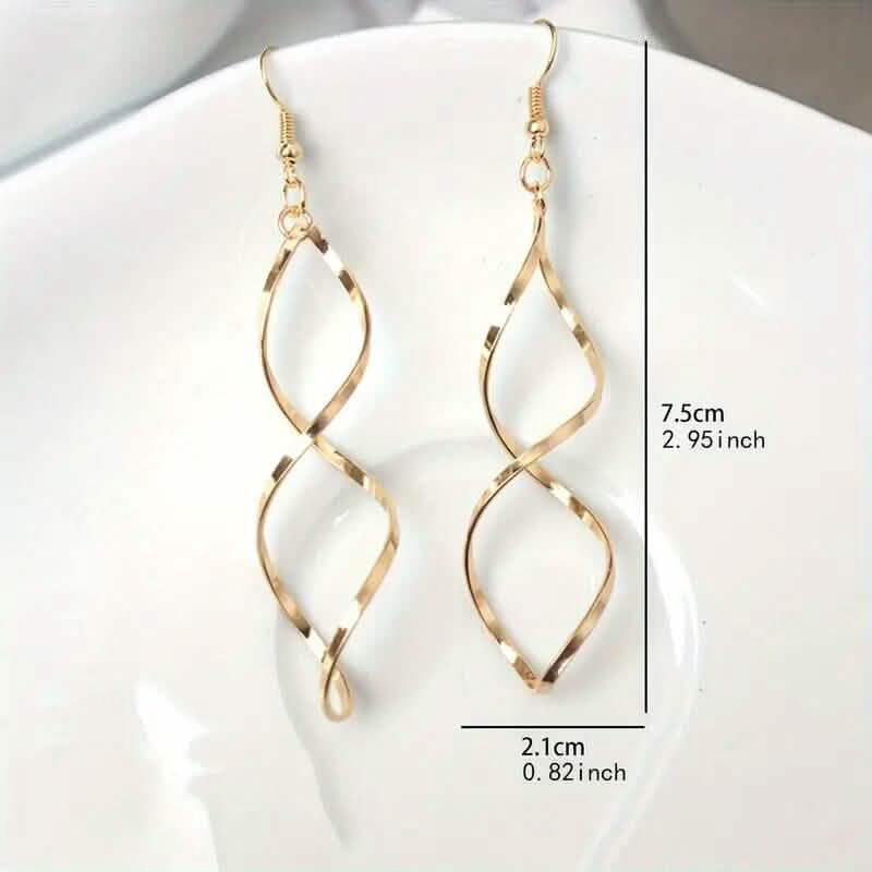 Spiral Design Dangle Earrings 3