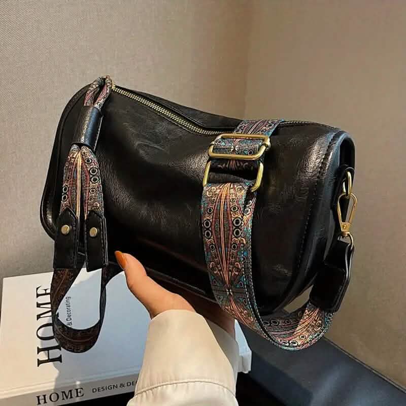 Graphic Pattern Zipper Crossbody Bag 2