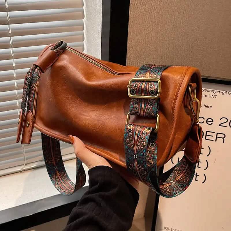 Graphic Pattern Zipper Crossbody Bag 1
