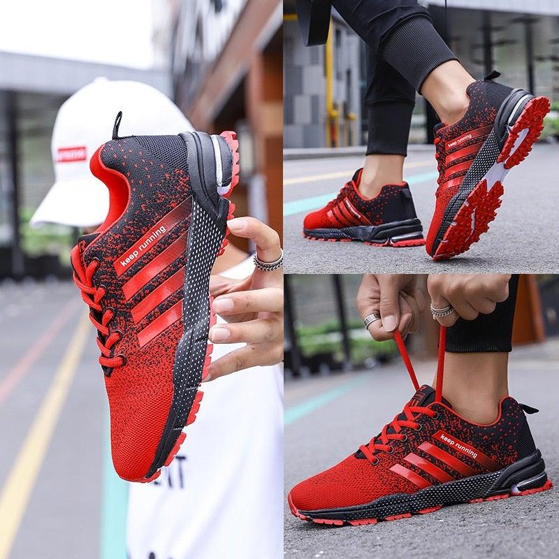 Green Breathable Mens Running Sneakers Outdoor Marathon Lightweight Running Mens Sport Shoes Athletic Footwear Breathable Comfortable Athletic Sport Sneakers 4