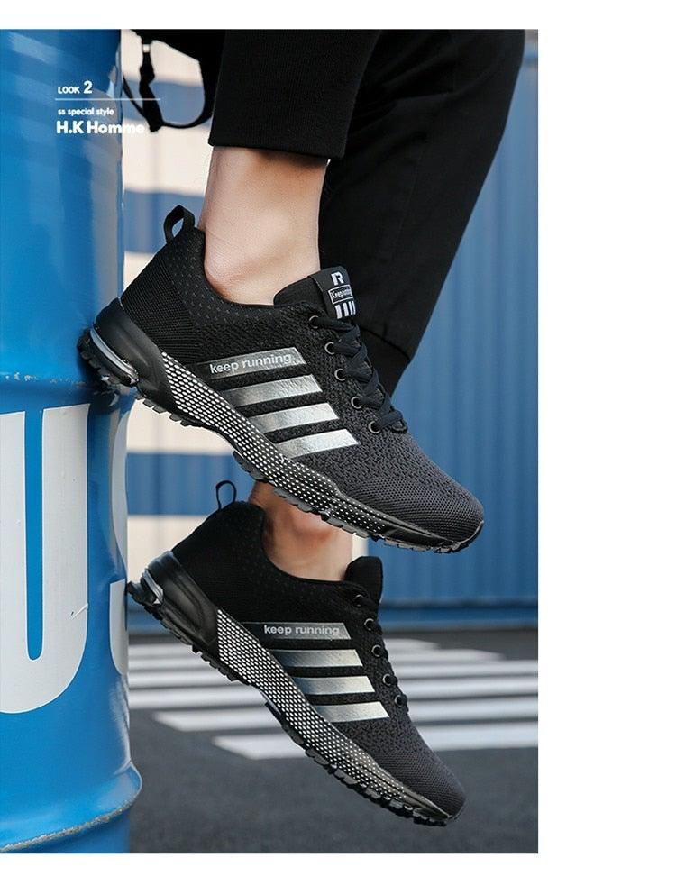 Green Breathable Mens Running Sneakers Outdoor Marathon Lightweight Running Mens Sport Shoes Athletic Footwear Breathable Comfortable Athletic Sport Sneakers 34
