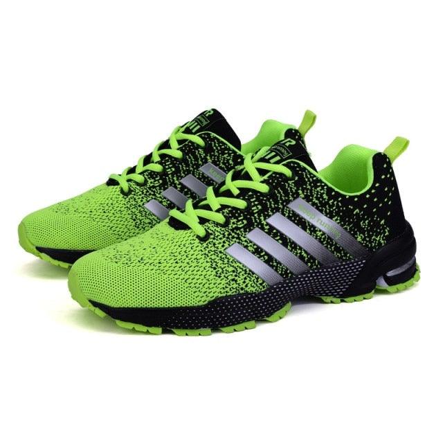 Green Breathable Mens Running Sneakers Outdoor Marathon Lightweight Running Mens Sport Shoes Athletic Footwear Breathable Comfortable Athletic Sport Sneakers 6