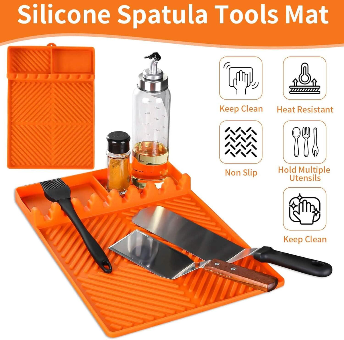 Grill Mat- Side Shelf Mat for Blackstone Silicone Grill Pad 3