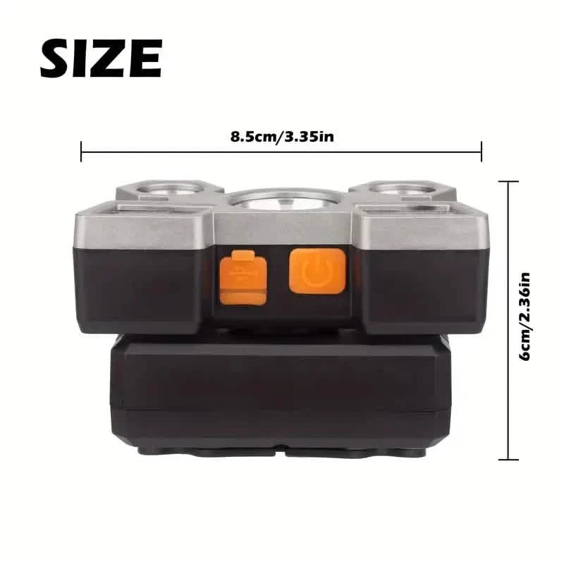 Headlamp With Built In Battery USB Rechargeable 5
