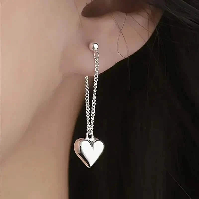 Heart-Shaped Dangle Earrings 1