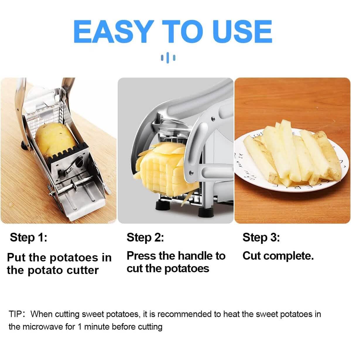 Heavy Duty Stainless Steel Potato Cutter 8