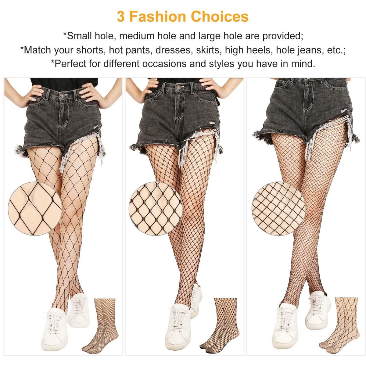 High Waist Pantyhose Stretchy Mesh Hollow Out Stockings 5