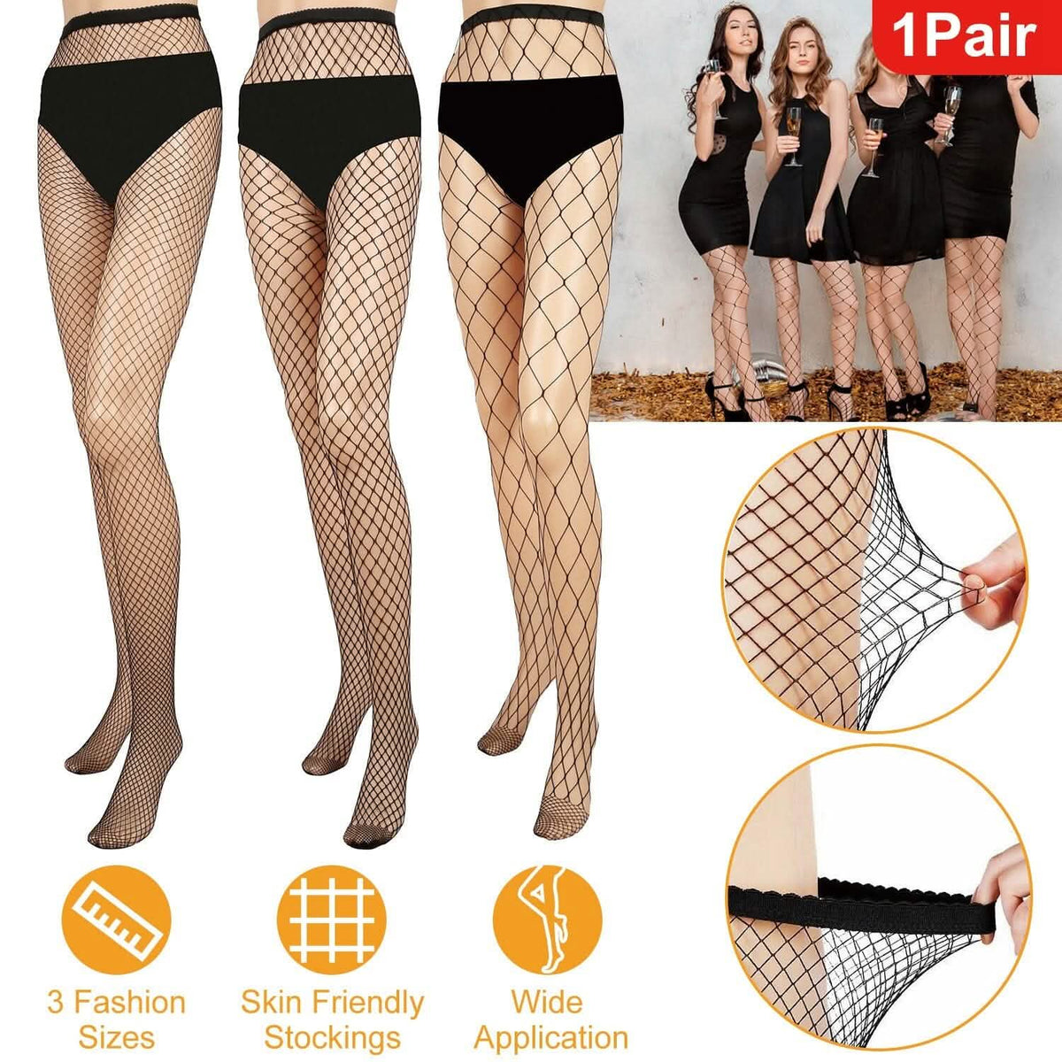 High Waist Pantyhose Stretchy Mesh Hollow Out Stockings 9