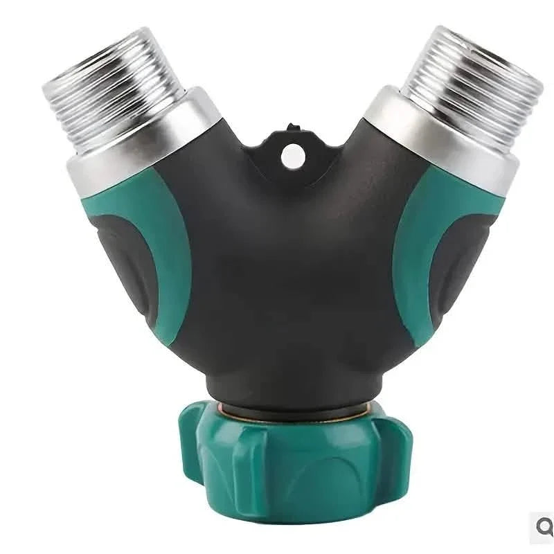 Hose Splitter 2 Way 3/4" Faucet Y Connector with Shut-off Valve 3