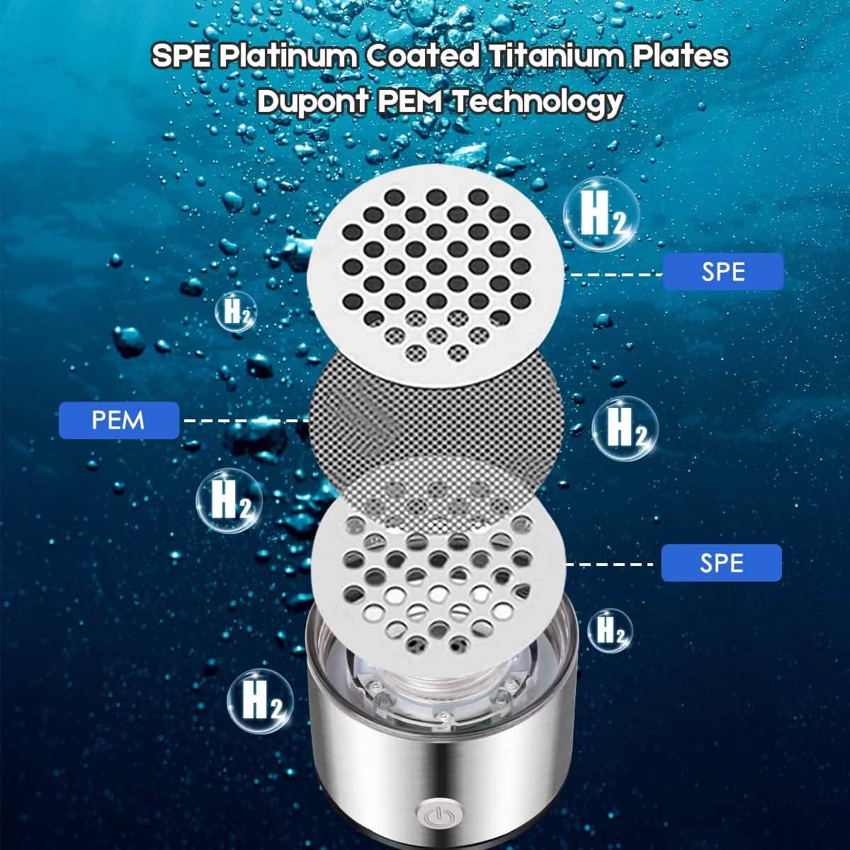 Hydrogen Water Bottle Generator with Inhaler Adapter 3