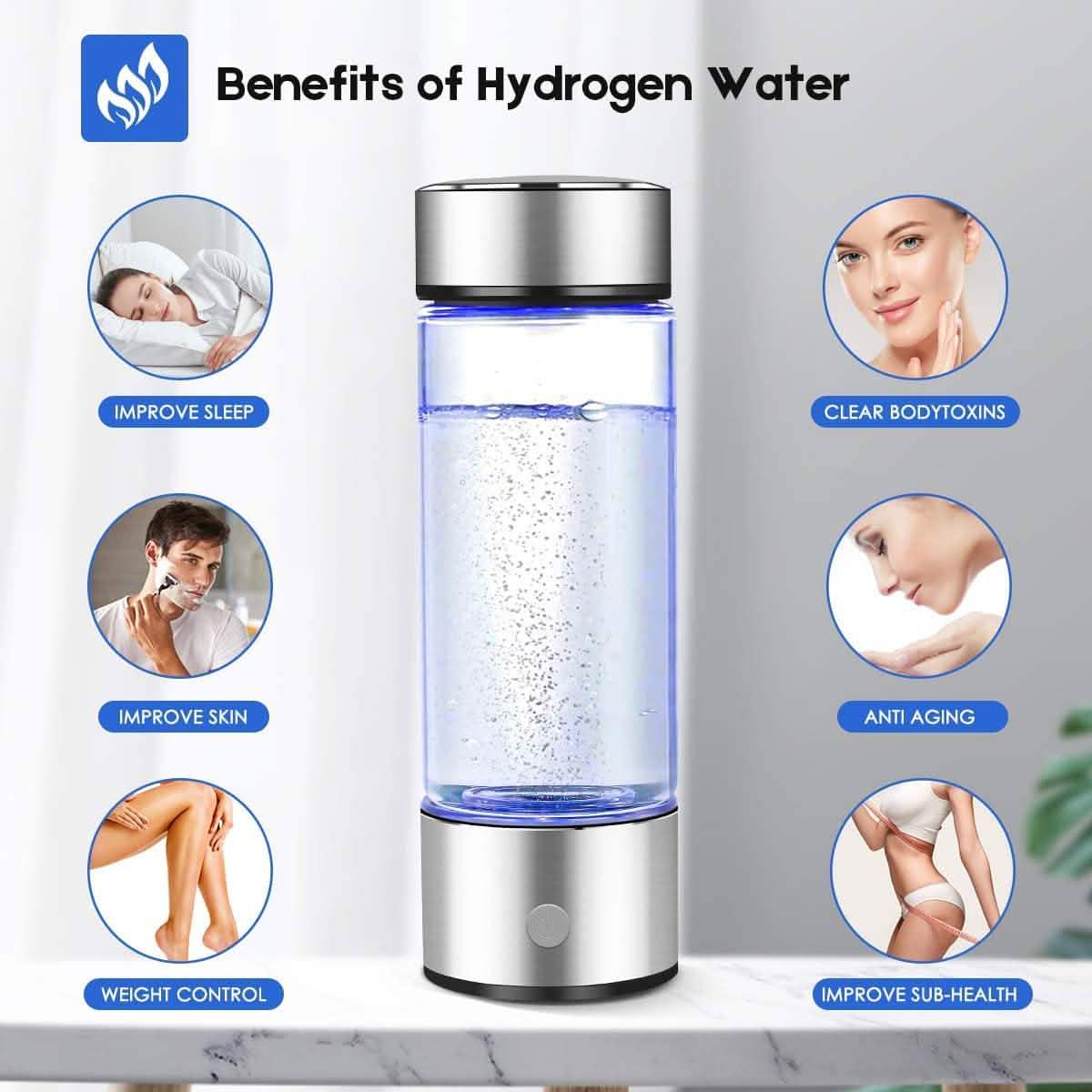 Hydrogen Water Bottle Generator with Inhaler Adapter 4