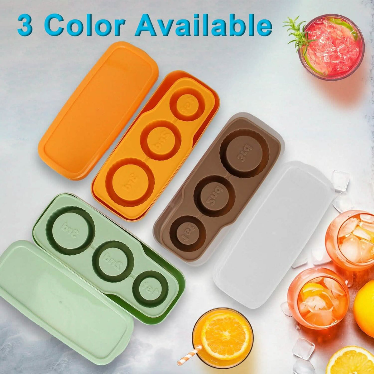 Ice Cube Tray Fit For 20oz/30oz/40oz Stanley Cup Easy Release Silicone Hallow Cylinder 10