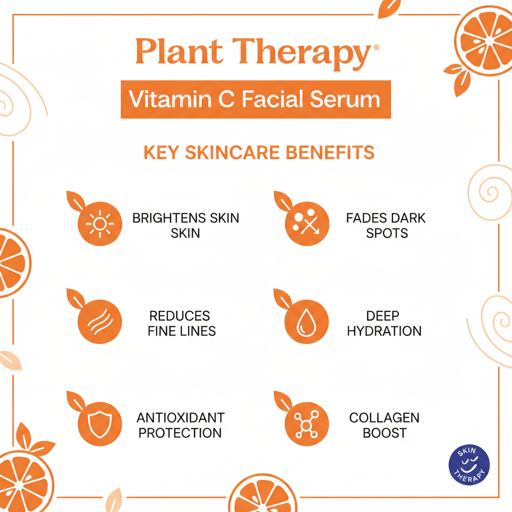 Plant Therapy Vitamin C Facial Serum with Hyaluronic Acid | 1 FL. OZ. (30 mL)