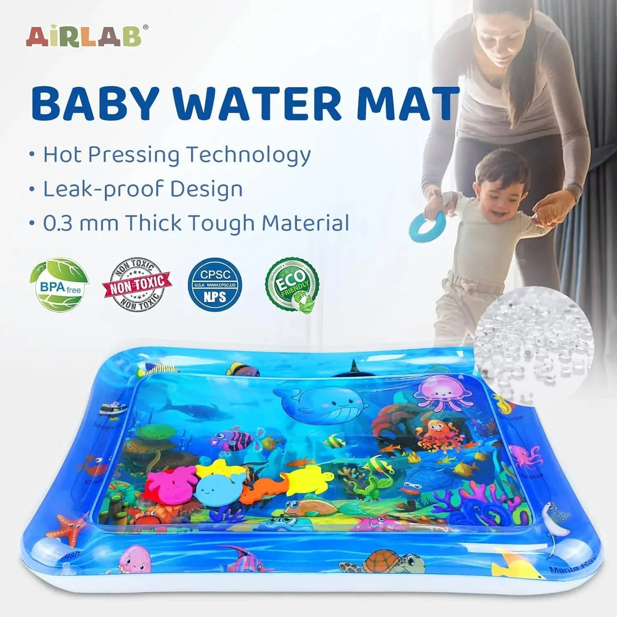Inflatable Water Sensory Play Mat | Ocean Themed Pet Activity Mat 11