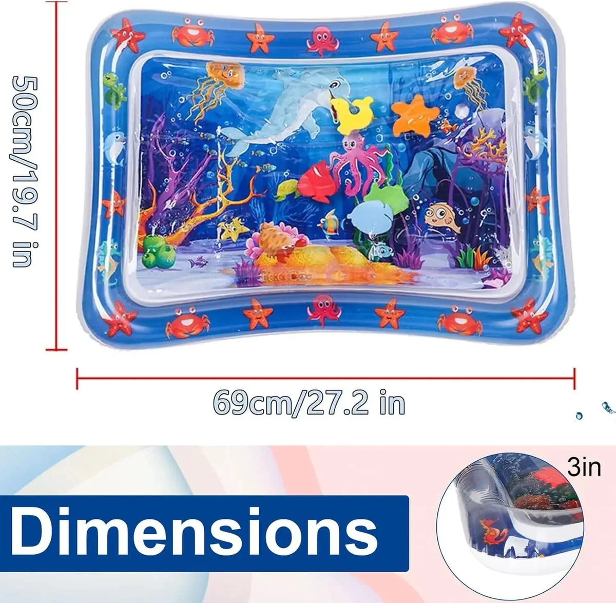 Inflatable Water Sensory Play Mat | Ocean Themed Pet Activity Mat 7