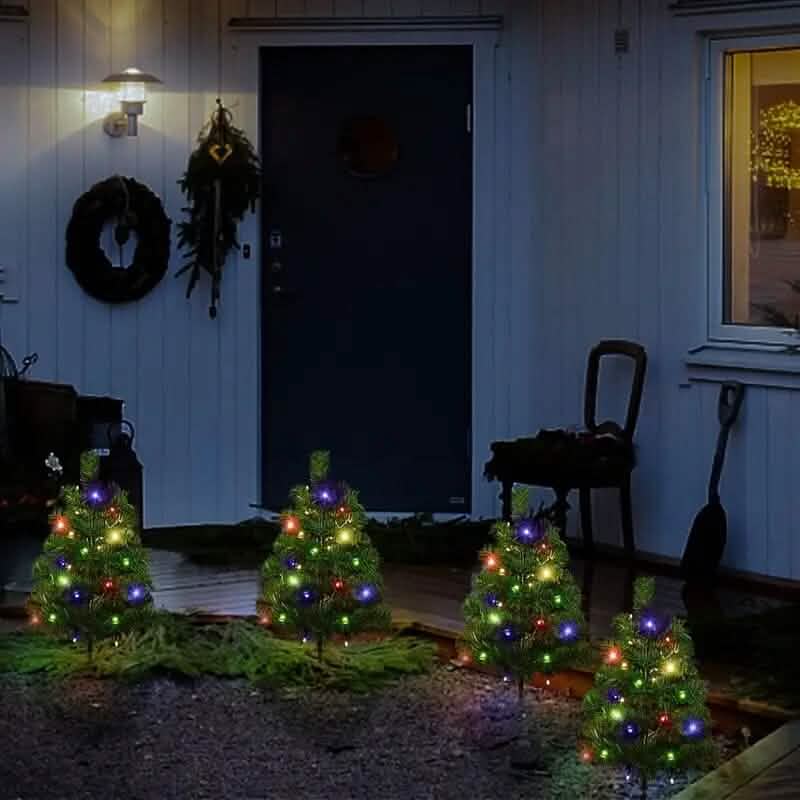 IP65 Waterproof Solar Powered Prelit Small Christmas Tree 8