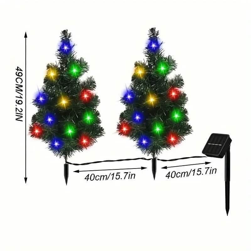 IP65 Waterproof Solar Powered Prelit Small Christmas Tree 3