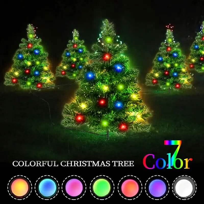 IP65 Waterproof Solar Powered Prelit Small Christmas Tree 4