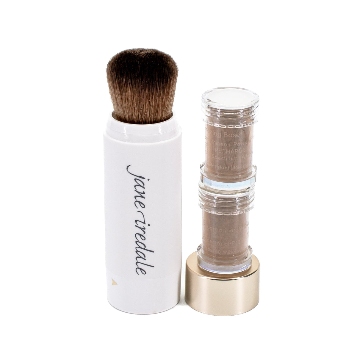 jane iredale Amazing Base Loose Mineral Powder Refillable Brush SPF15 COCOA 0.18oz - New 1