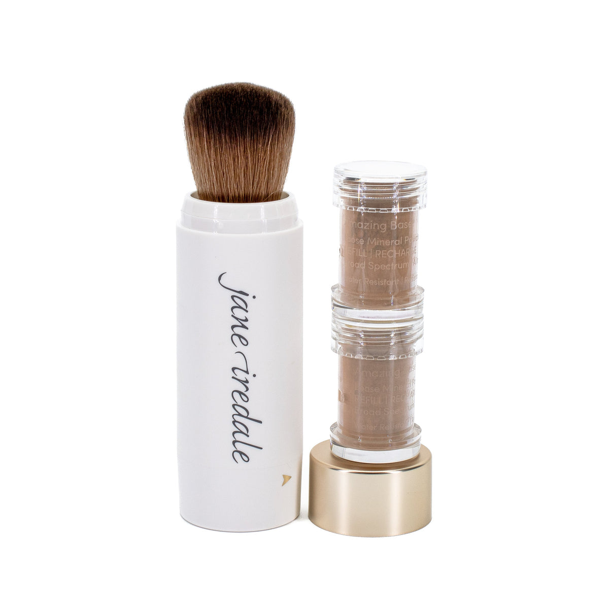 jane iredale Amazing Base Loose Mineral Powder Refillable Brush SPF15 MAHOGANY 0.18oz - Imperfect Box 1
