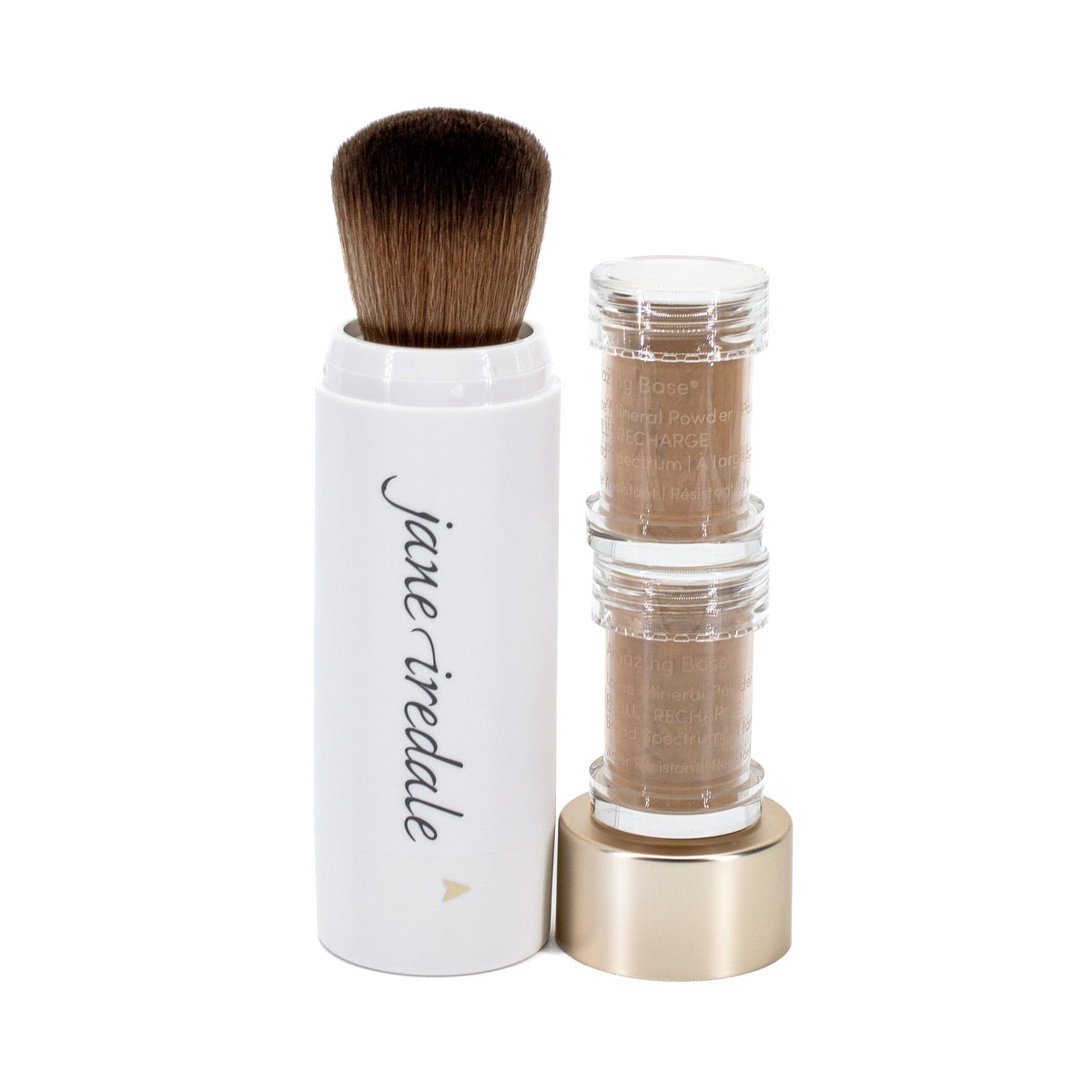 jane iredale Amazing Base Loose Mineral Powder Refillable Brush SPF15 WARM BROWN 0.18oz - New 1