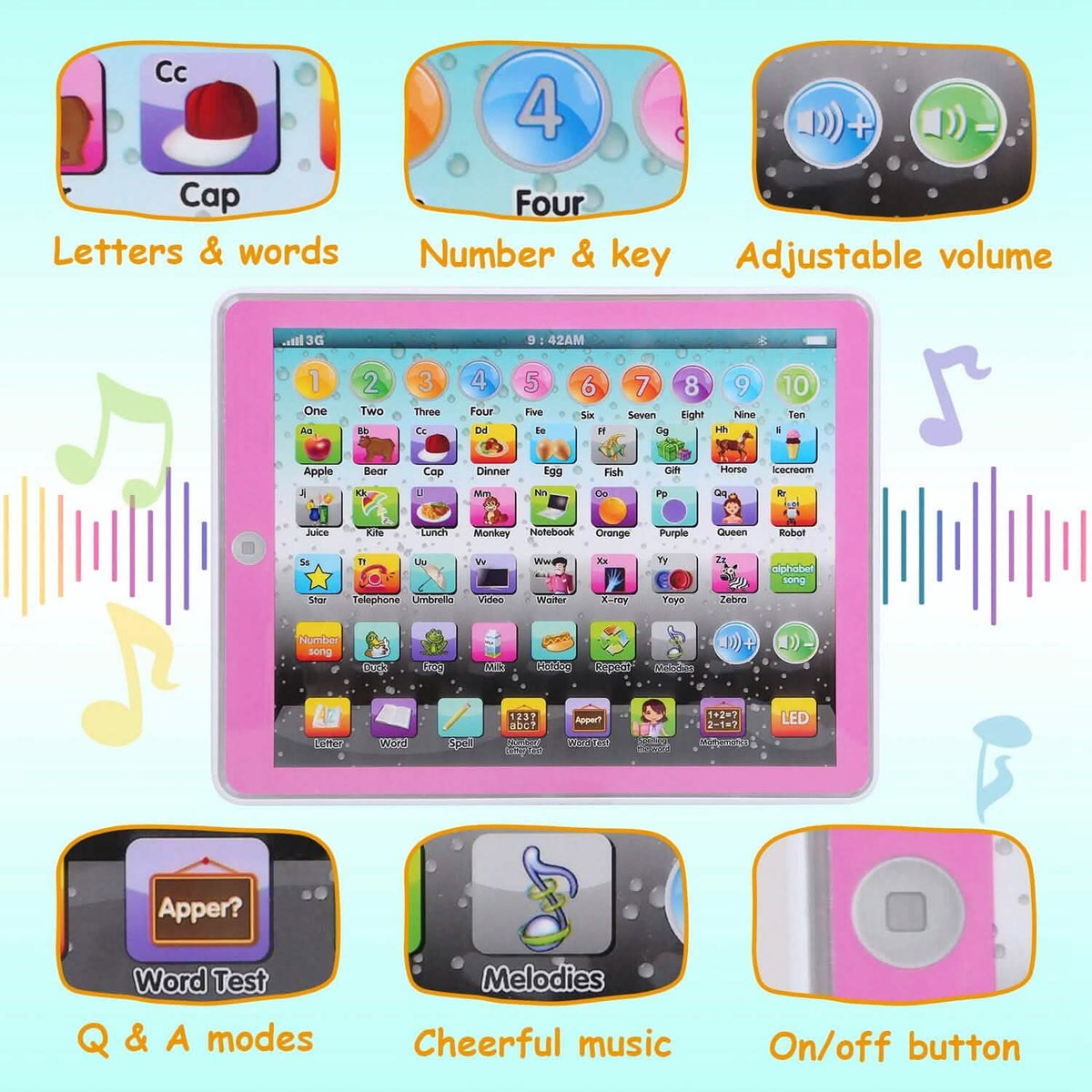 Kid Baby Toddler Educational Tablet Toy 8